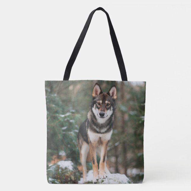 Wolfdog Tote Bag Tygkasse (Framsida)