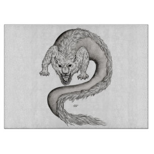 Wolfdragon svartvit design
