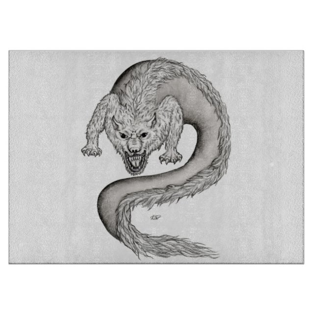 Wolfdragon svartvit design (Framsidan)