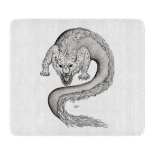 Wolfdragon svartvit design