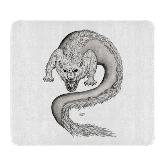 Wolfdragon svartvit design (Framsidan)