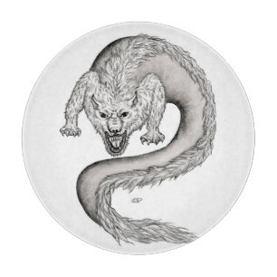 Wolfdragon svartvit design