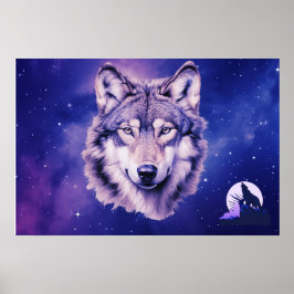 Wolfgalax Stjärnor Kosmisk Födelsedagsfest  Poster