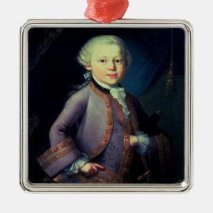 Wolfgang Amadeus Mozart 1763 Julgransprydnad Metall