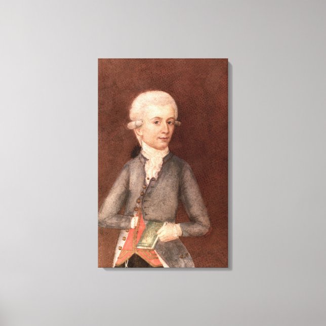 Wolfgang Amadeus Mozart, 1780 Canvastryck (Framsida)