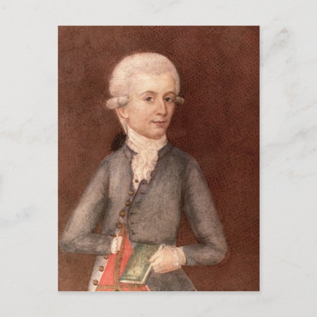 Wolfgang Amadeus Mozart, 1780 Vykort (Framsida)