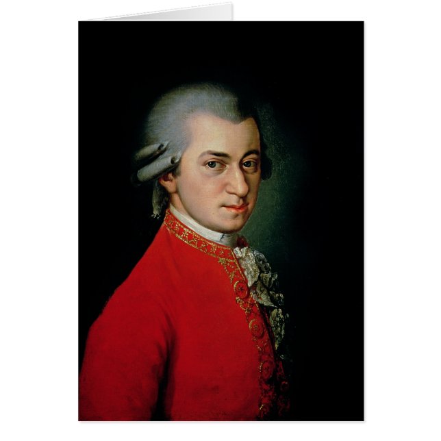 Wolfgang Amadeus Mozart 1818 Hälsningskort (Framsidan)