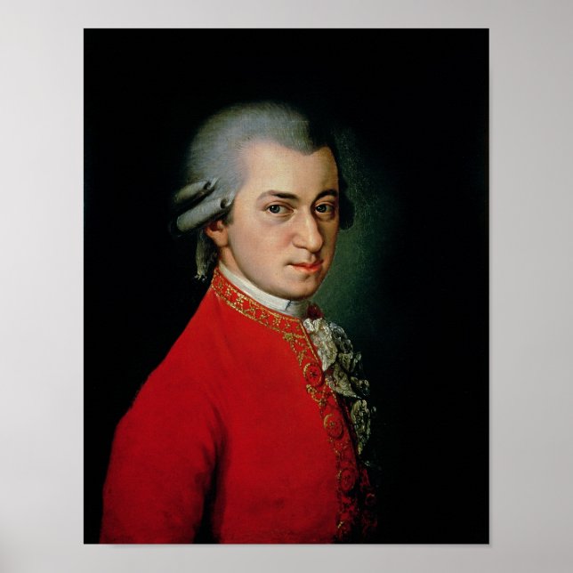 Wolfgang Amadeus Mozart, 1818 Poster (Framsidan)