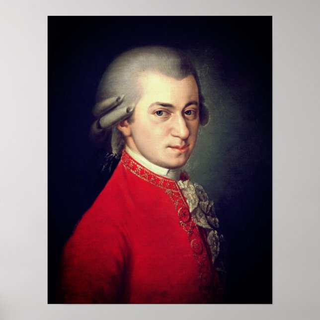 Wolfgang Amadeus Mozart 1819 - Barbara Krafft Poster (Framsidan)