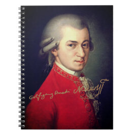 Wolfgang Amadeus Mozart 1819 with signature Anteckningsbok