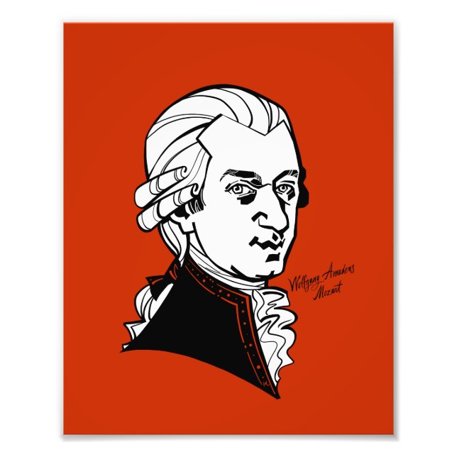 Wolfgang Amadeus Mozart Fototryck (Framsidan)