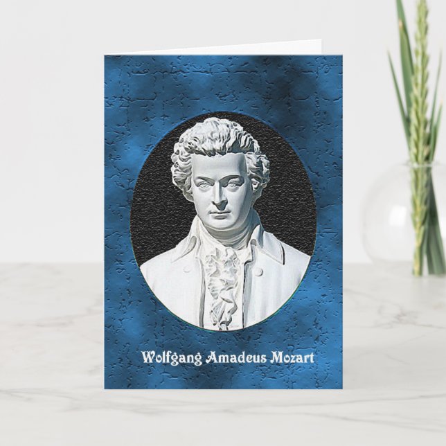 Wolfgang Amadeus Mozart hälsningkort Kort (Framsida)