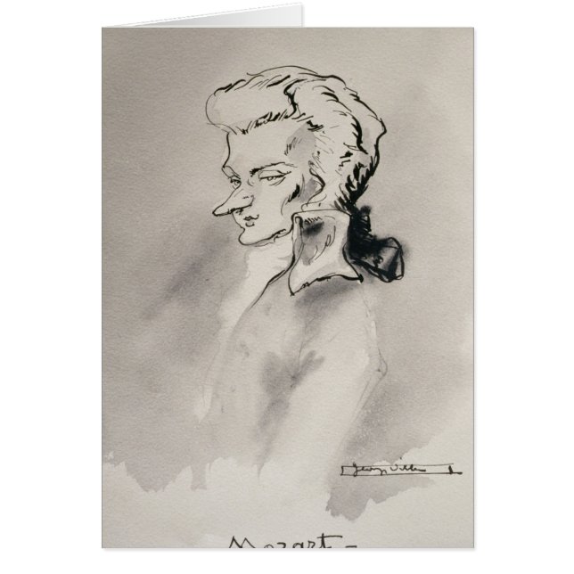 Wolfgang Amadeus Mozart Hälsningskort (Framsidan)