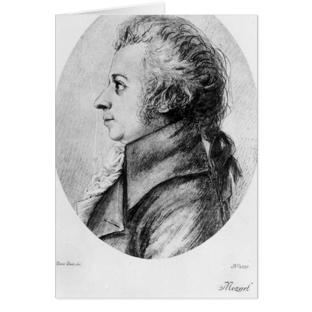 Wolfgang Amadeus Mozart Hälsningskort (Framsidan)