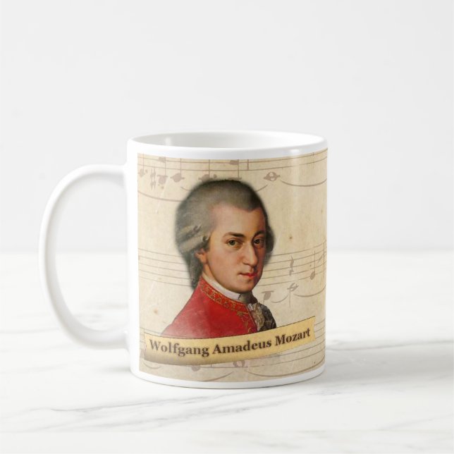 Wolfgang Amadeus Mozart historisk mugg (Vänster)