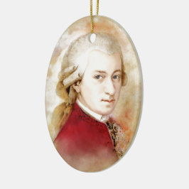 Wolfgang Amadeus Mozart im Aquarell Stil Julgransprydnad Keramik