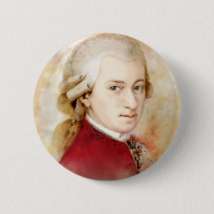 Wolfgang Amadeus Mozart im Aquarell Stil Knapp