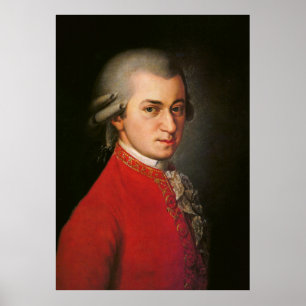Wolfgang Amadeus Mozart konstaffisch Poster