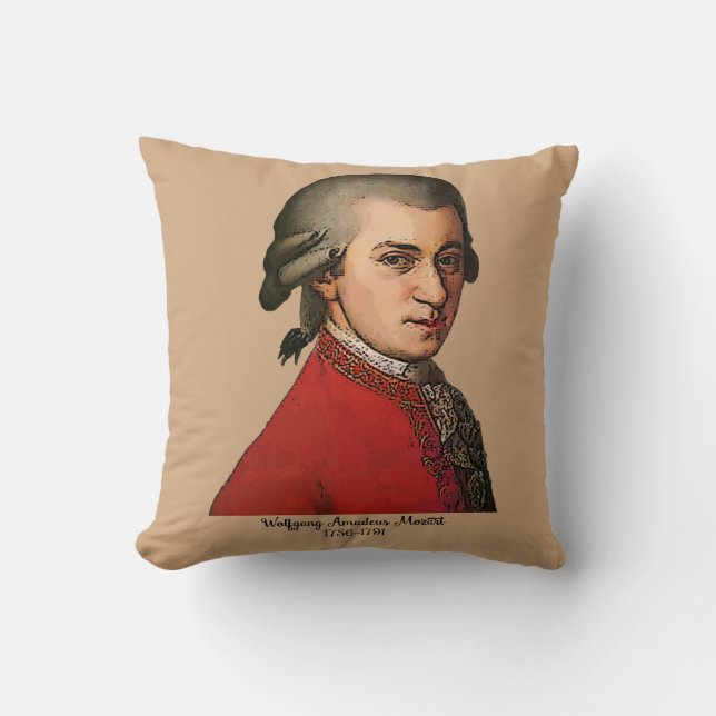 Wolfgang Amadeus Mozart Kudde (Framsida)