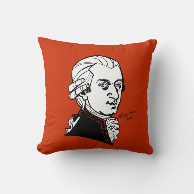 Wolfgang Amadeus Mozart Kudde (Framsida)