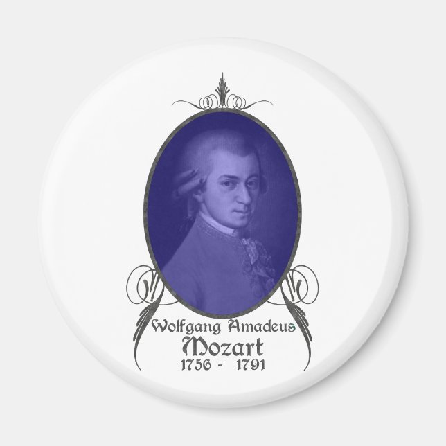 Wolfgang Amadeus Mozart Magnet (Framsidan)