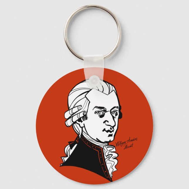 Wolfgang Amadeus Mozart Nyckelring (Framsida)