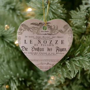 ♥ Wolfgang Amadeus Mozart Oper Le nozze di Figaro Julgransprydnad Keramik