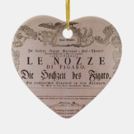 ♥ Wolfgang Amadeus Mozart Oper Le nozze di Figaro Julgransprydnad Keramik