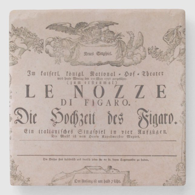Wolfgang Amadeus Mozart, Oper – Le nozze di Figaro Stenunderlägg (Framsidan)