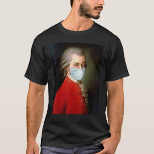 Wolfgang Amadeus Mozart Pandemic Quarantine Ansikt T Shirt