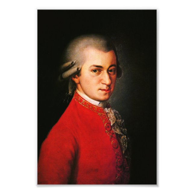Wolfgang Amadeus Mozart porträtt Fototryck (Framsidan)