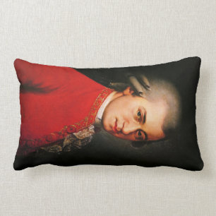 Wolfgang Amadeus Mozart porträtt Lumbarkudde