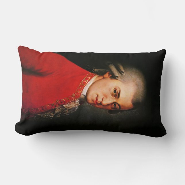 Wolfgang Amadeus Mozart porträtt Lumbarkudde (Framsida)