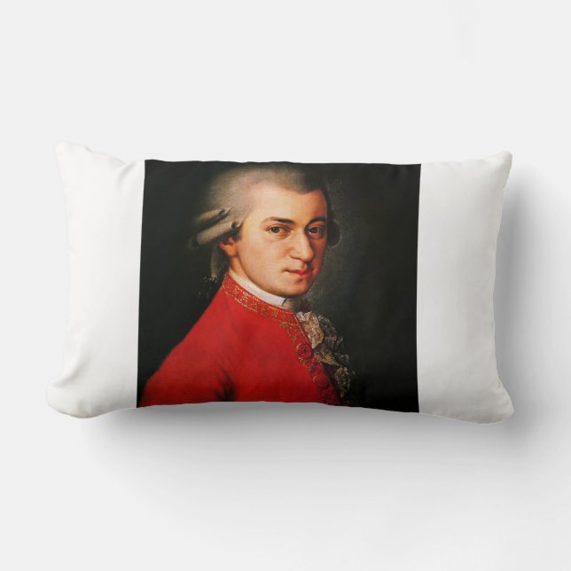 Wolfgang Amadeus Mozart porträtt Lumbarkudde (Framsida)