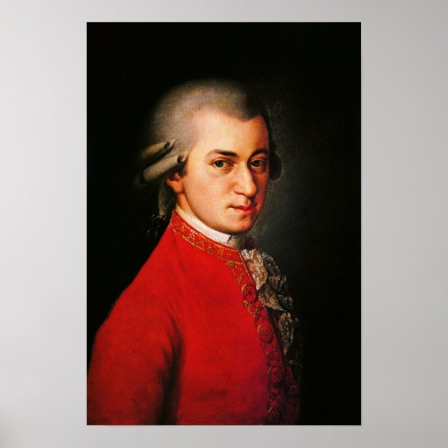Wolfgang Amadeus Mozart porträtt Poster (Framsidan)