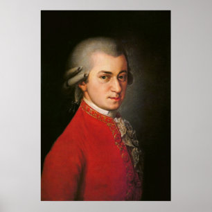 Wolfgang Amadeus Mozart Porträtt Poster