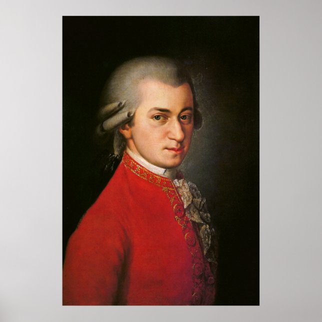 Wolfgang Amadeus Mozart Porträtt Poster (Framsidan)