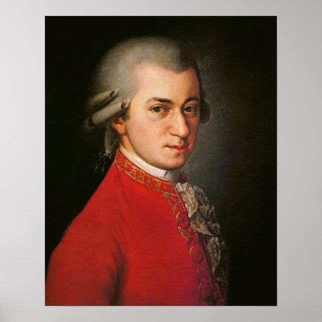 Wolfgang Amadeus Mozart Porträtt Poster (Framsidan)