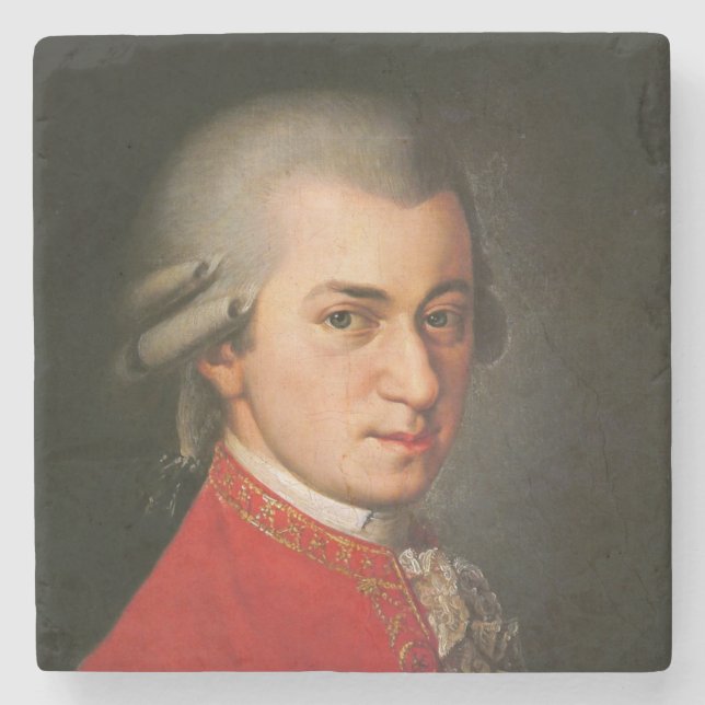 Wolfgang Amadeus Mozart porträtt Underlägg Sten (Framsidan)