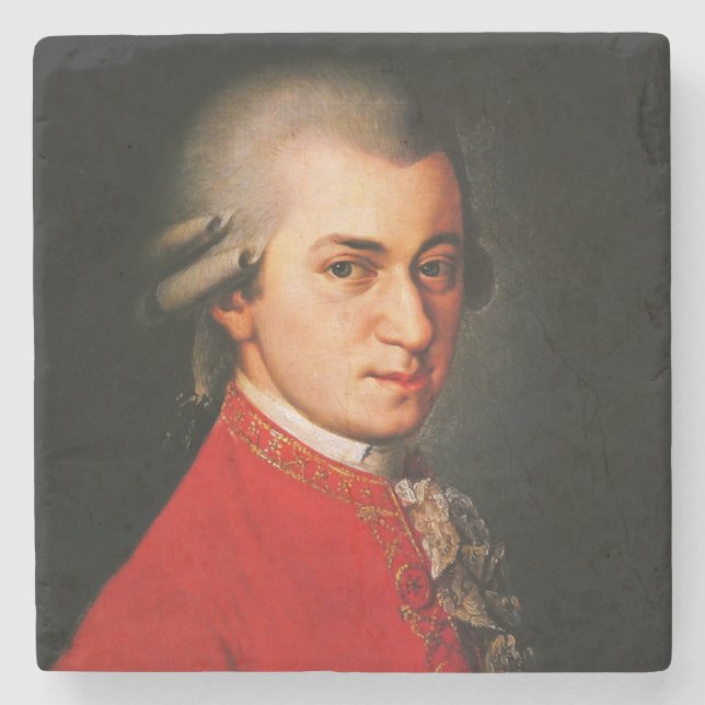 Wolfgang Amadeus Mozart porträtt Underlägg Sten (Framsidan)