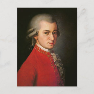 Wolfgang Amadeus Mozart porträtt Vykort