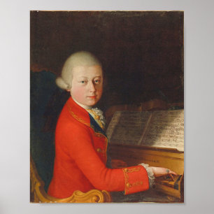 Wolfgang Amadeus Mozart Porträtt Young Poster