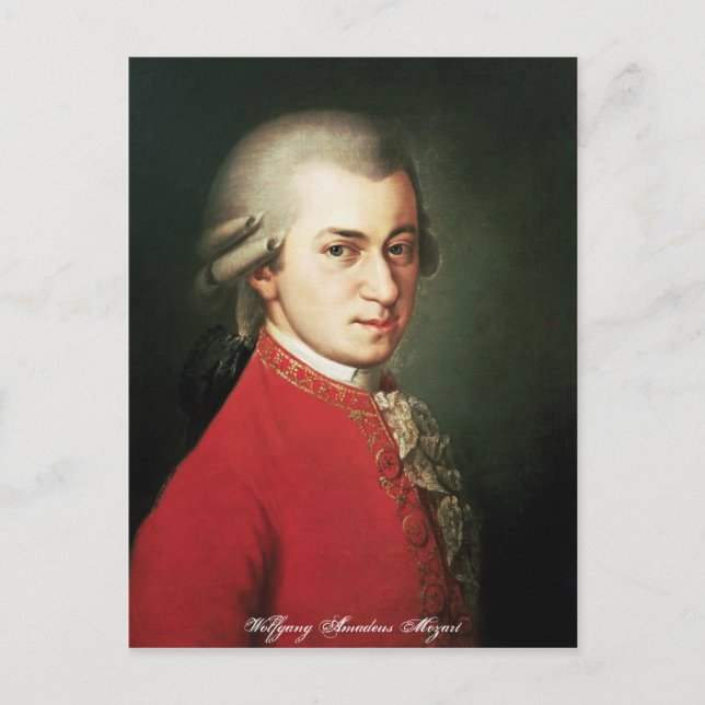Wolfgang Amadeus Mozart Postcard Vykort (Framsida)