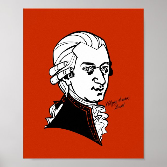 Wolfgang Amadeus Mozart Poster (Framsidan)