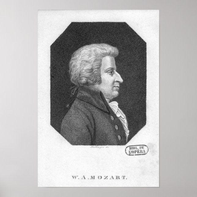 Wolfgang Amadeus Mozart Poster (Framsidan)