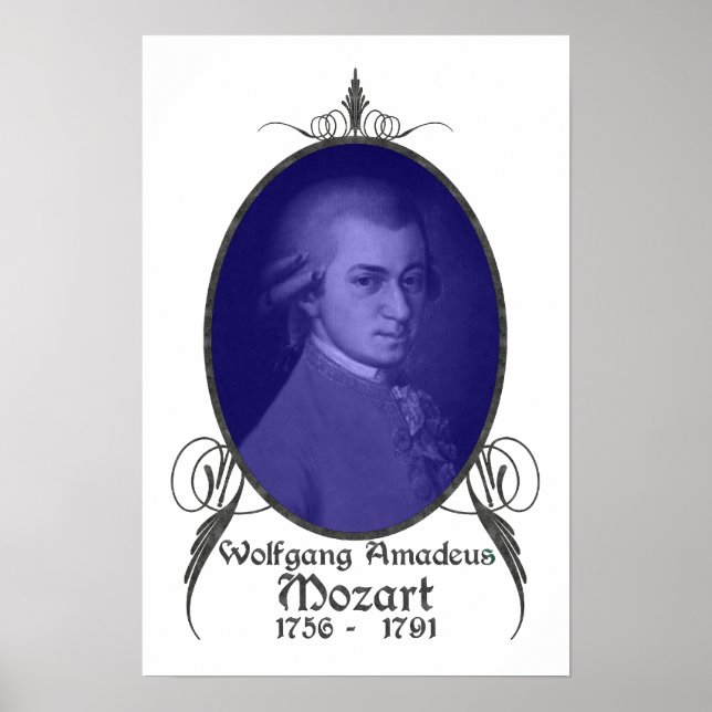 Wolfgang Amadeus Mozart Poster (Framsidan)