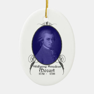 Wolfgang Amadeus Mozart prydnad Julgransprydnad Keramik