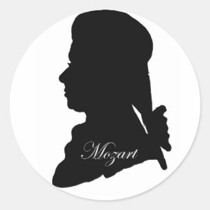 Wolfgang Amadeus Mozart Runt Klistermärke