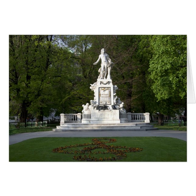 Wolfgang Amadeus Mozart Statue Hälsningskort (Framsidan Horizontal)