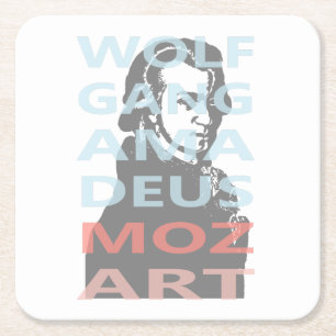 Wolfgang Amadeus Mozart Underlägg Papper Kvadrat